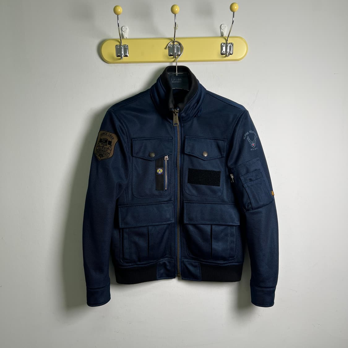 알파인더스트리 네이비 멀티 포켓 라이딩 바이커 자켓 M 상품이미지1