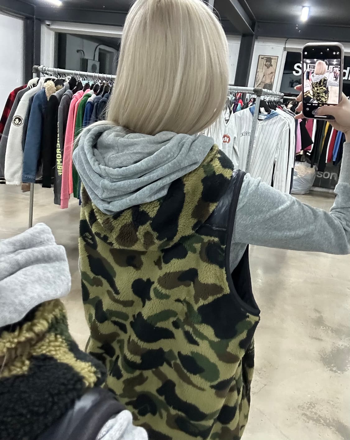 베이프 카모 패딩베스트 상품이미지3