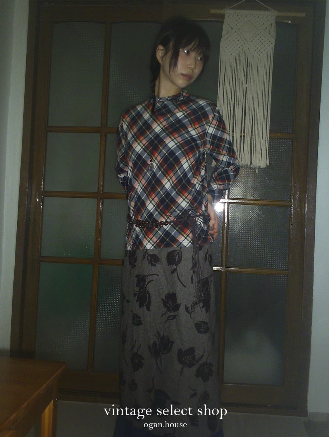 vintage check top 상품이미지3