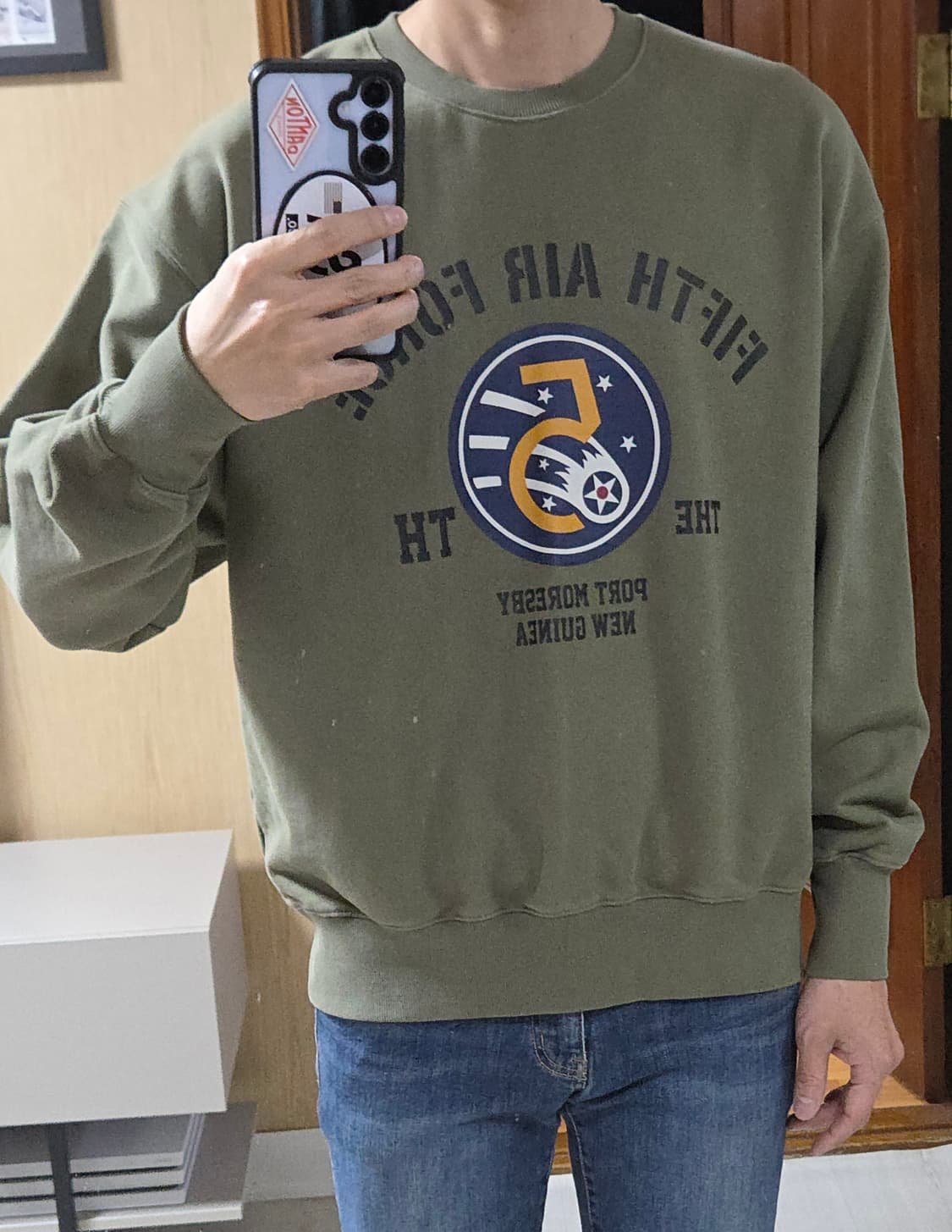 (착샷) 유니폼브릿지 5th 에어 포스 맨투맨 스웻 티셔츠  상품이미지10