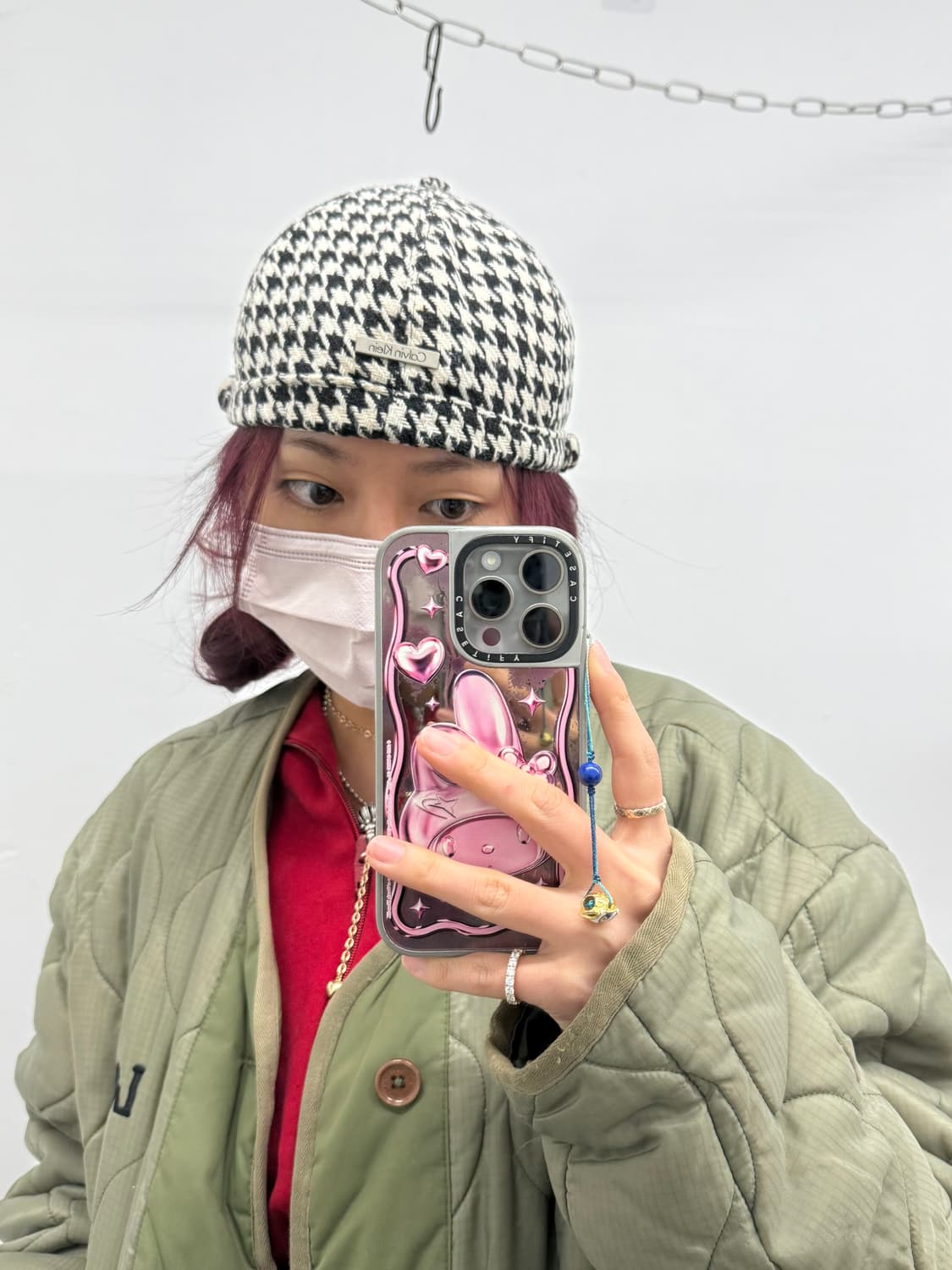 캘빈클라인 로고 트위드 헌팅캡 상품이미지5