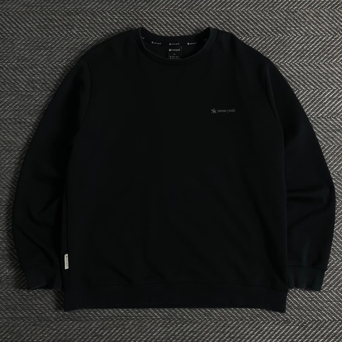 스노우피크 미니멀 박시핏 맨투맨 블랙o 3546 상품이미지3