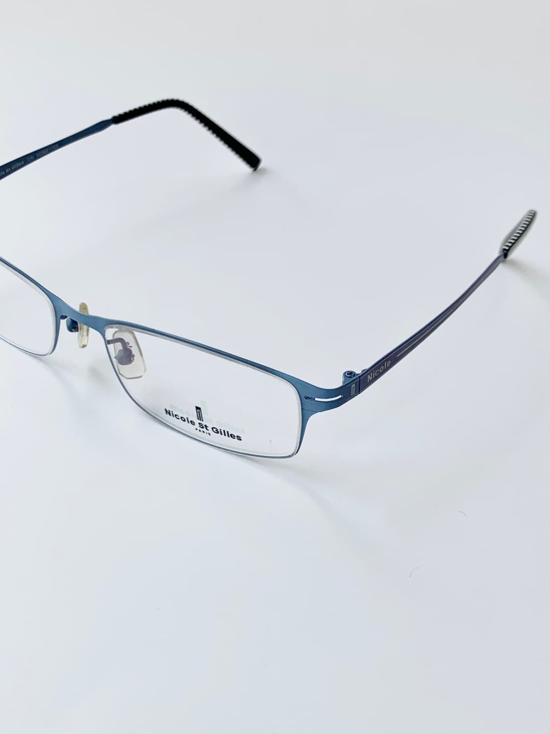 [픽키-606] 블루 메탈 안경 데드스탁 사각 프레임  상품이미지1