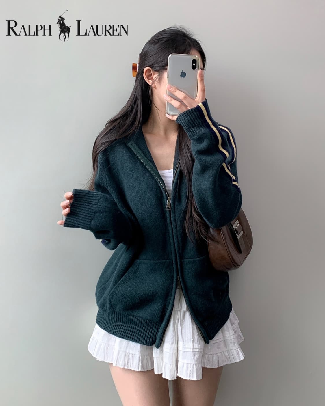 폴로 니트 후드집업 상품이미지3