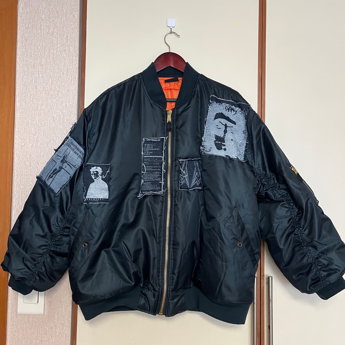 stuart trevor 올세인츠 빈티지 패치워크 봄버자켓 상품이미지3