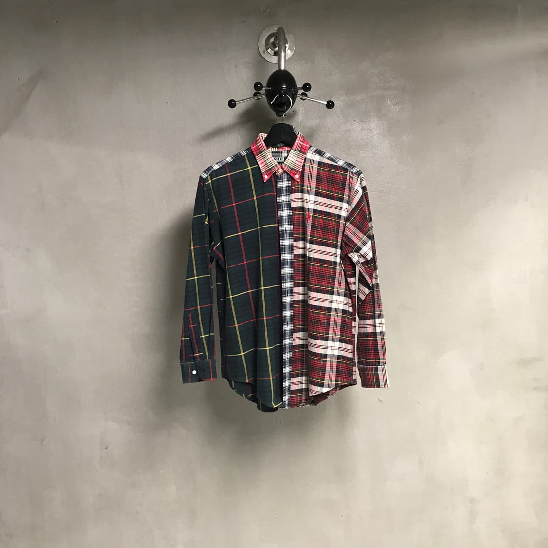 폴로 랄프로렌 배색 체크 셔츠 L 상품이미지1