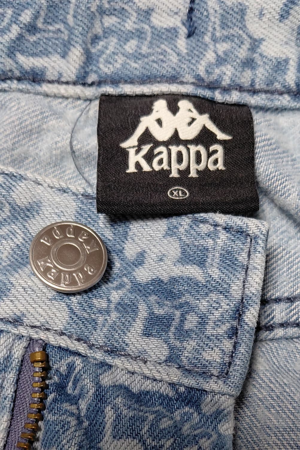 [XL] 카파(Kappa) x GU 콜라보 반다 로고 와이드 데님 팬츠 상품이미지6