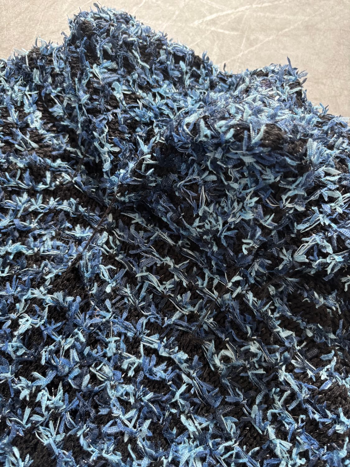 Andersson Bell 앤더슨벨 블루 프린지 후드 니트  상품이미지8