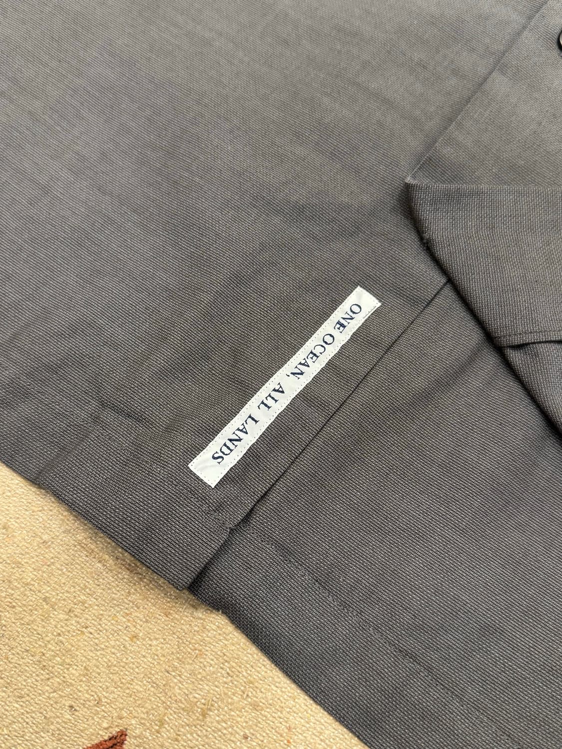 [L][105] 나나미카 오픈 카라 파나마 숏 슬리브 셔츠 헤더 그레이 상품이미지4