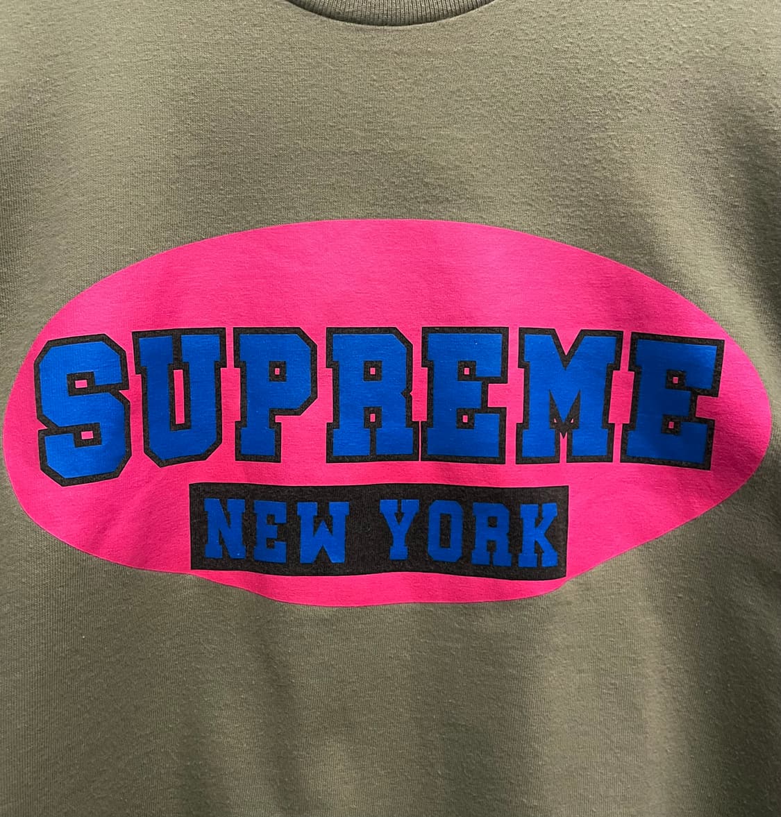 (L)23s Supreme 슈프림 뉴욕 프린팅 코튼 반팔티셔츠 그린 상품이미지5