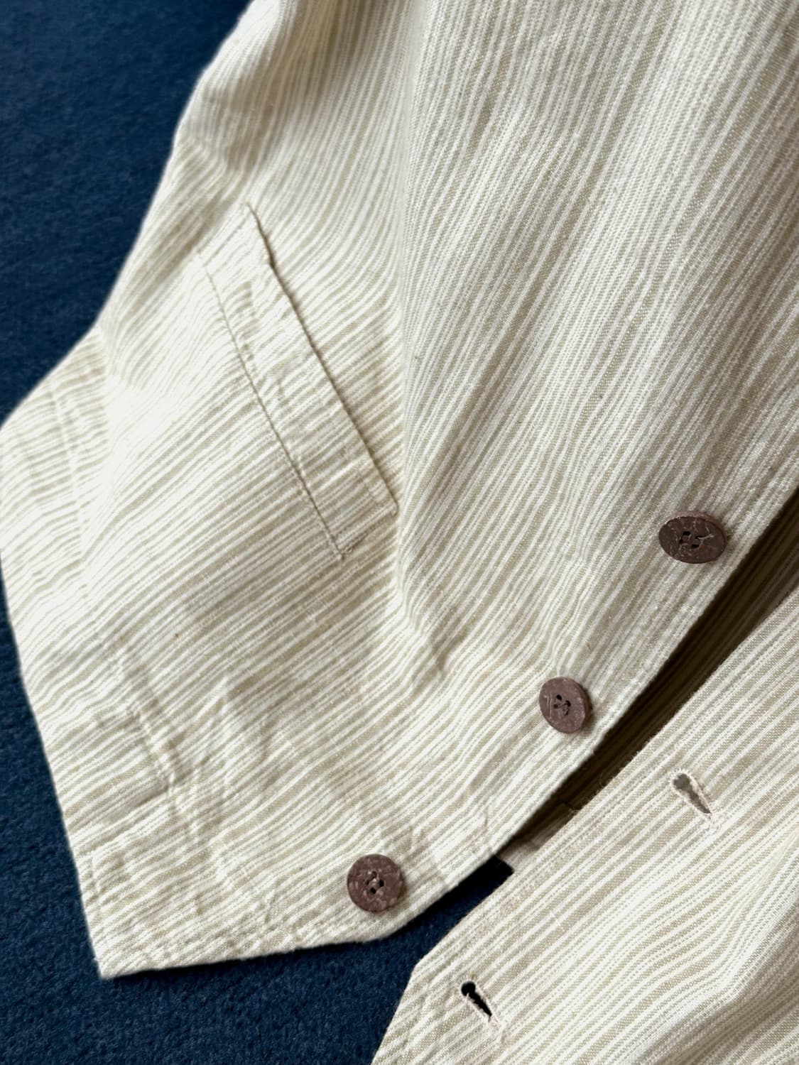 Linen cotton patterned design vest 상품이미지5