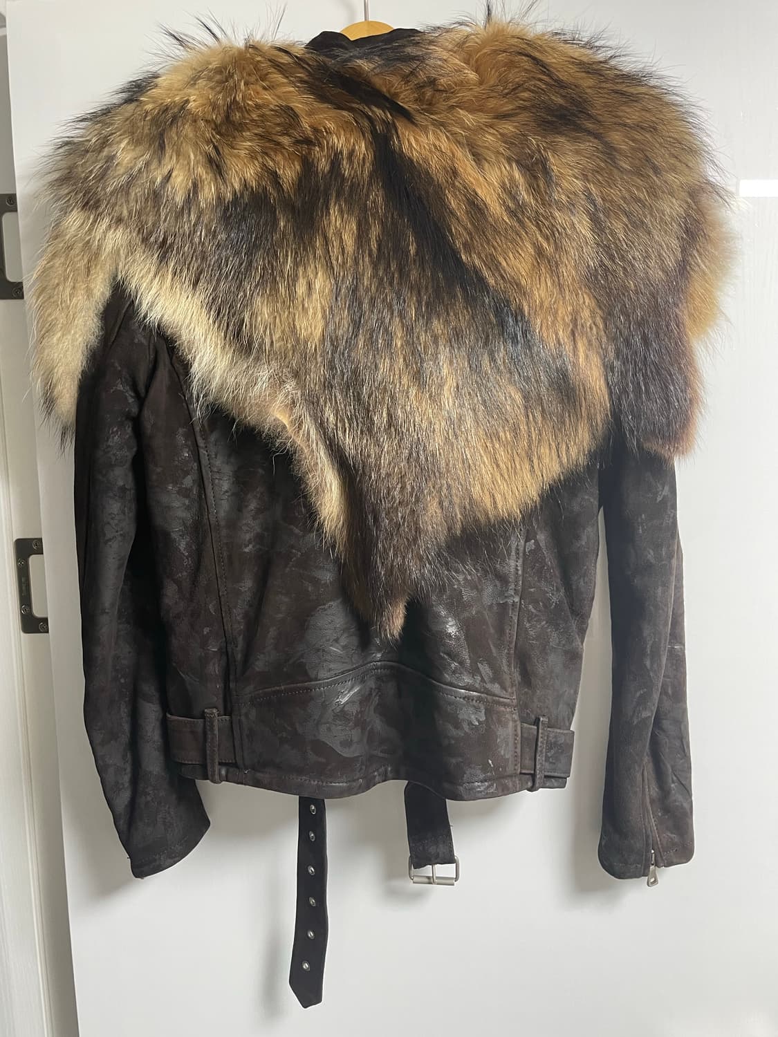 발망 10aw 라쿤퍼 레더자켓 고트스킨 상품이미지2