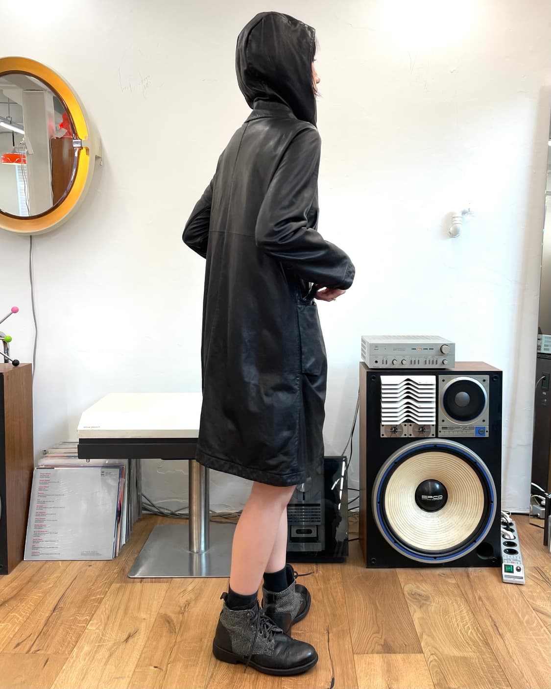 [38] 마르니 레더 후드 코트 상품이미지2