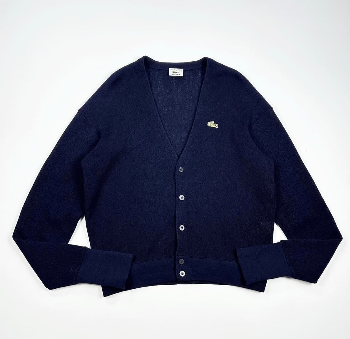 라코스테 크록 와플 네이비 니트 가디건 (L) 상품이미지2