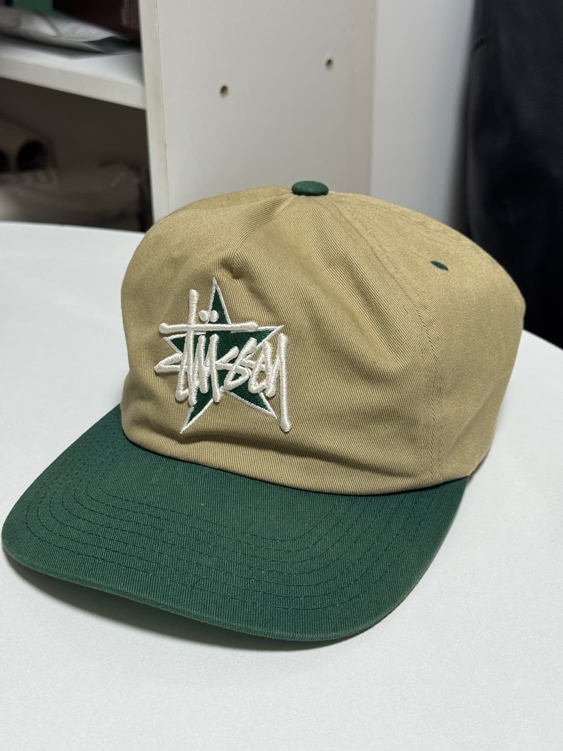 스투시 미드 뎁스 베이직 스타 스트랩백 카키 상품이미지1