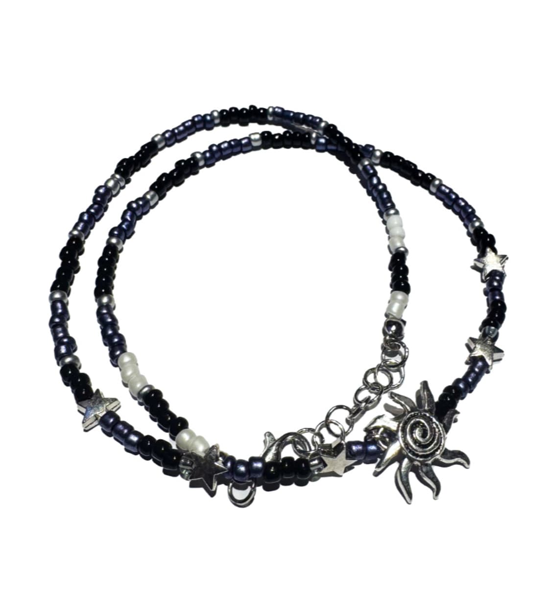 Navy sunstone bead necklace 판매합니다 상품이미지3
