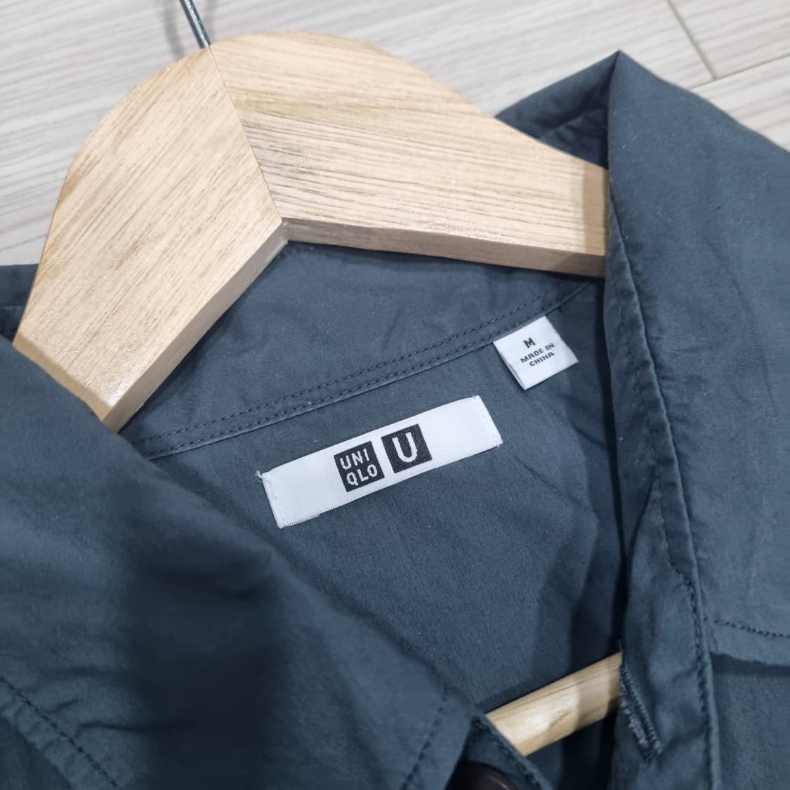 유니클로 U 유틸리티 오버셔츠 M 다크그레이 상품이미지2