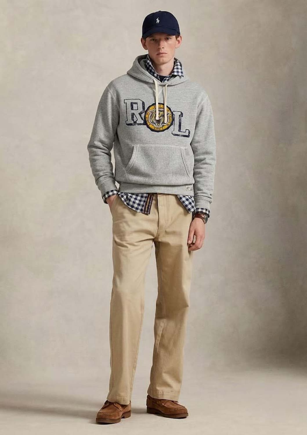 폴로 랄프로렌 멜란지그레이 타이거 패치 스웻 후드티 상품이미지3