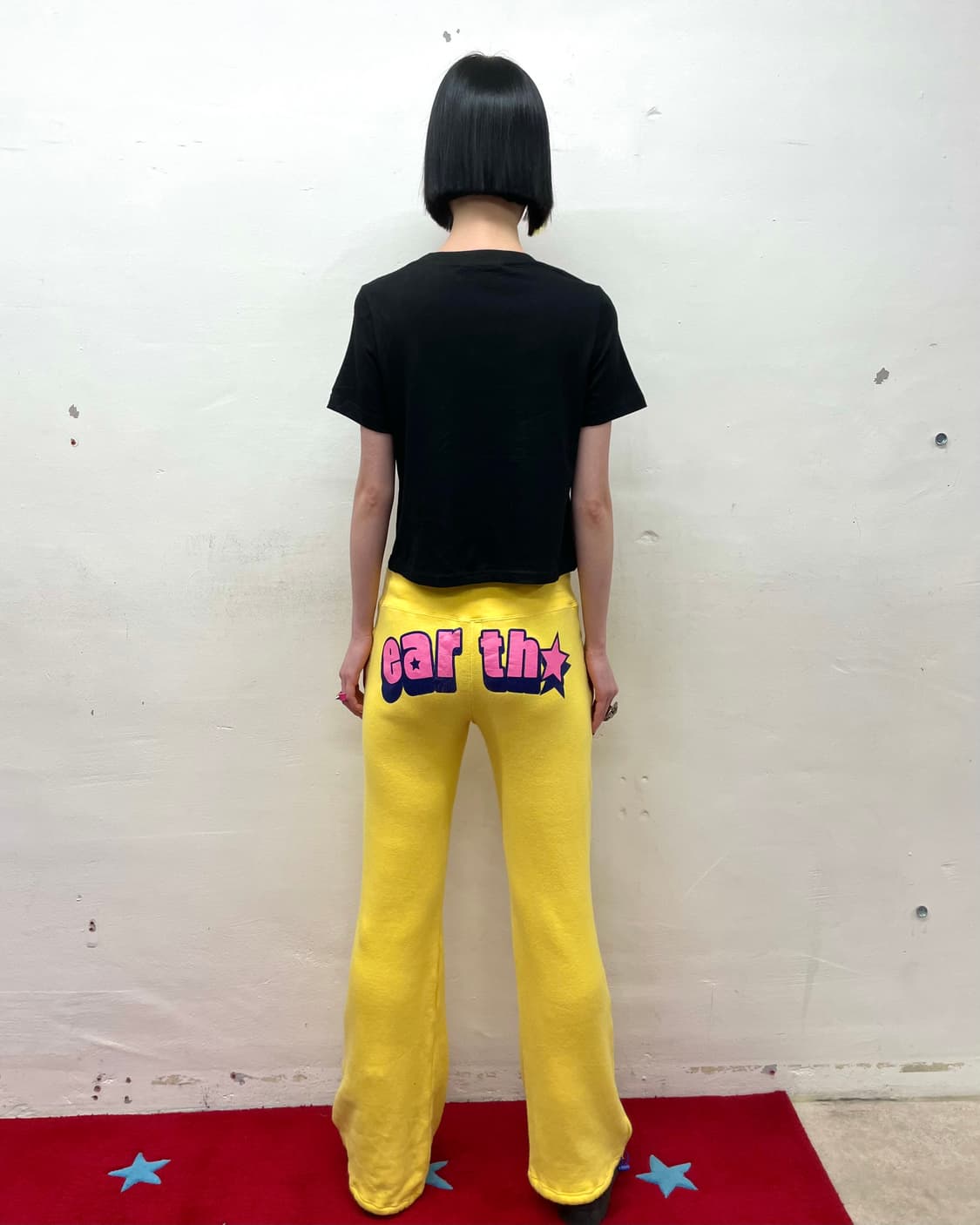 Retro Boy & Girl Slit Black T-shirt  상품이미지4