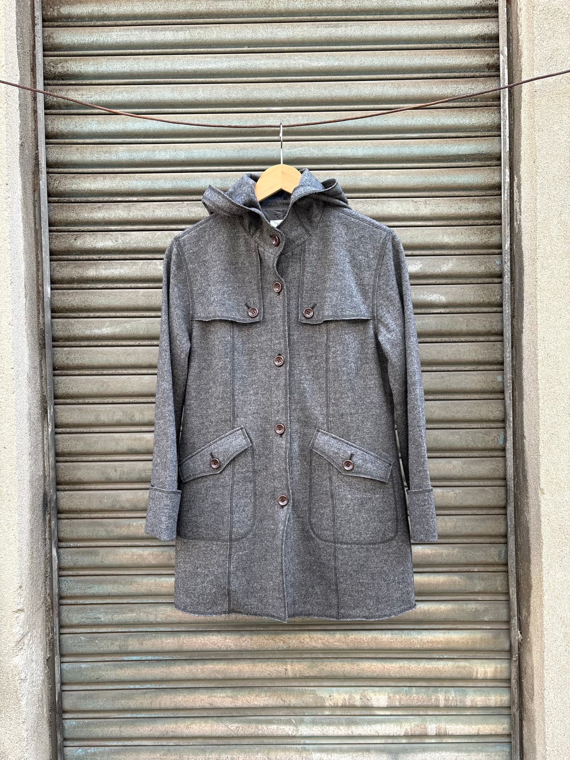 Jantzen 축융울 후드 재킷 얇은 재킷 상품이미지1