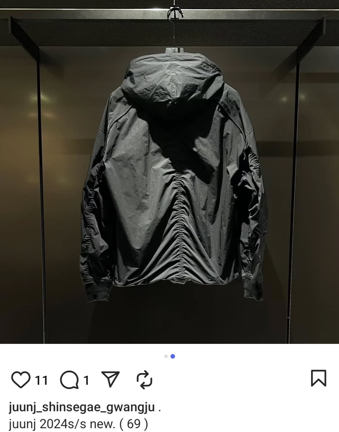 준지 24ss 나일론 후드 마원 MA-1 상품이미지3