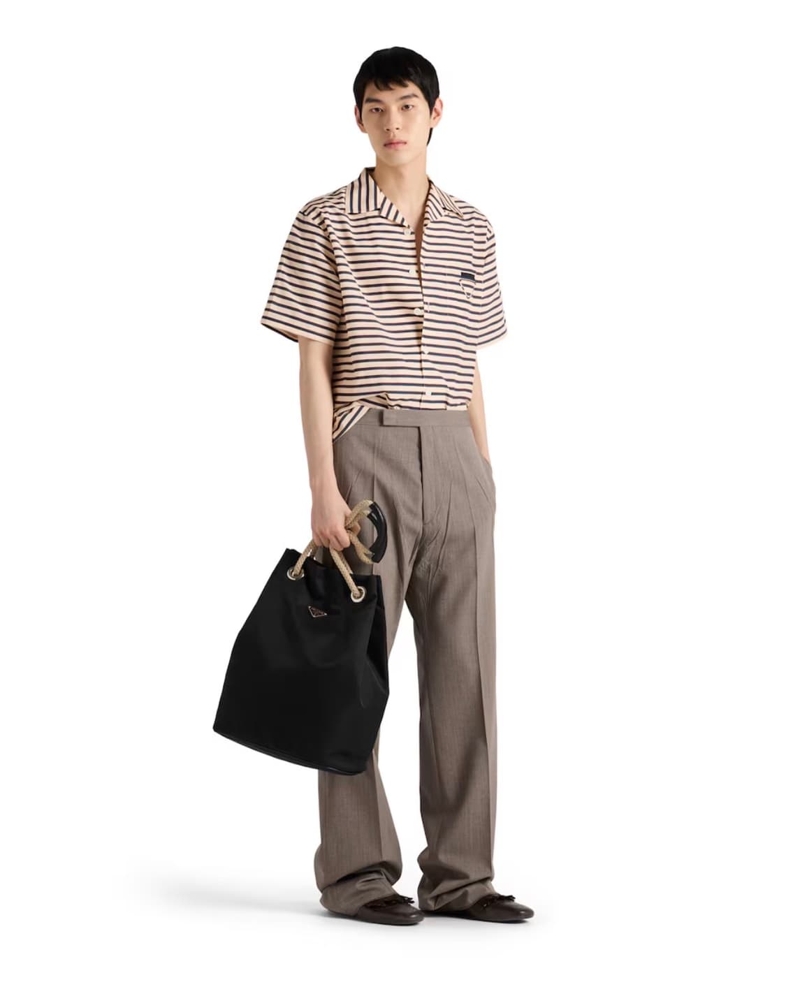 프라다 스트라이프 볼링 셔츠 (XL) 상품이미지3