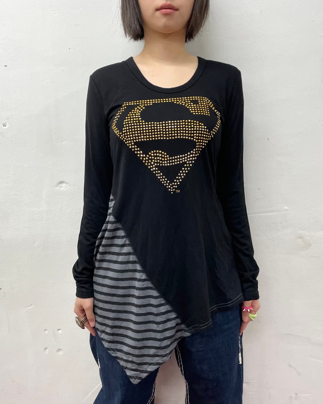 Superman Cubic Stripe Patch Long Sleeve  상품이미지2