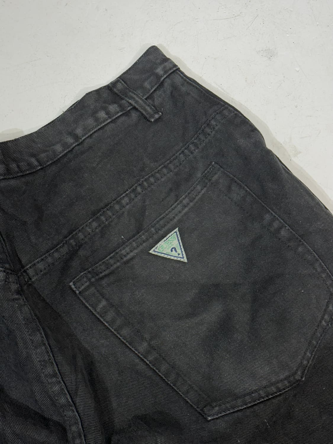 게스 흑청 와이드 커브드 데님 팬츠 청바지  상품이미지6