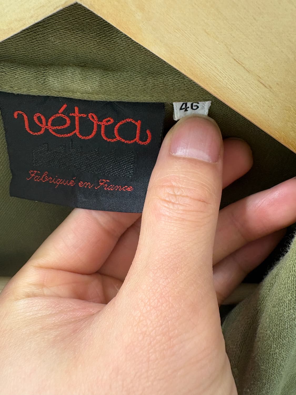 Vétra 프렌치 워크 몰스킨 자켓 46 올리브 상품이미지3