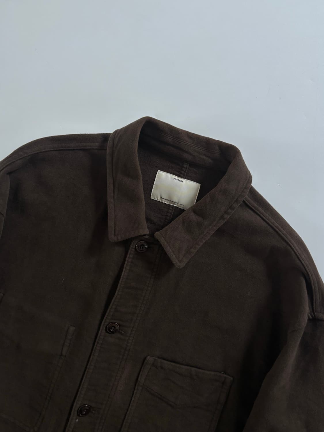 Pottery 포터리 브라운 코튼 셔츠 상품이미지5