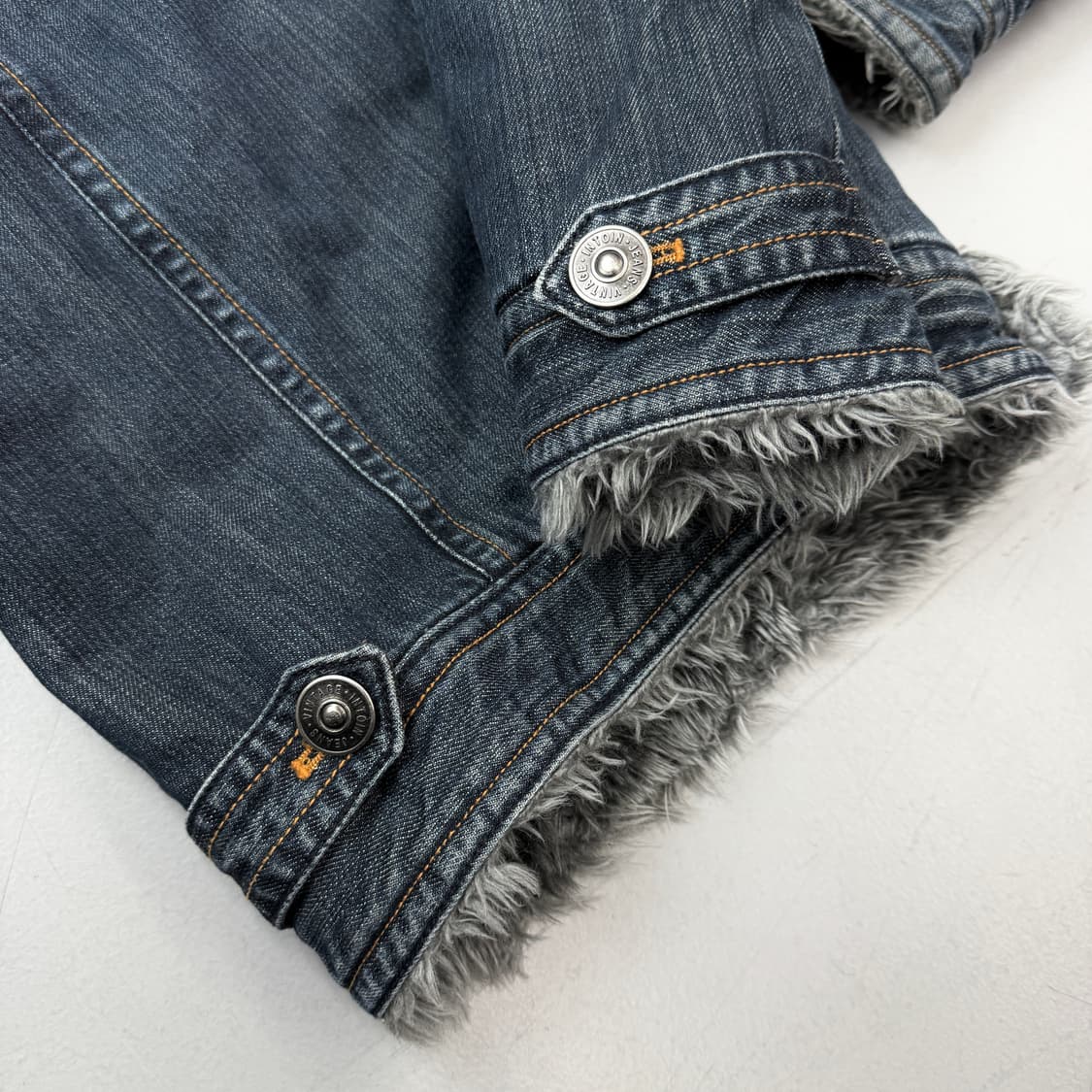 펑크 Y2K 락시크 울프 퍼 빈티지 데님자켓 상품이미지6