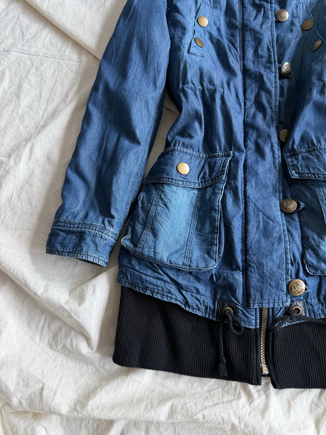 오네갸루 갸루 와투케 2000‘s 데님 원피스 집업 자켓 상품이미지2