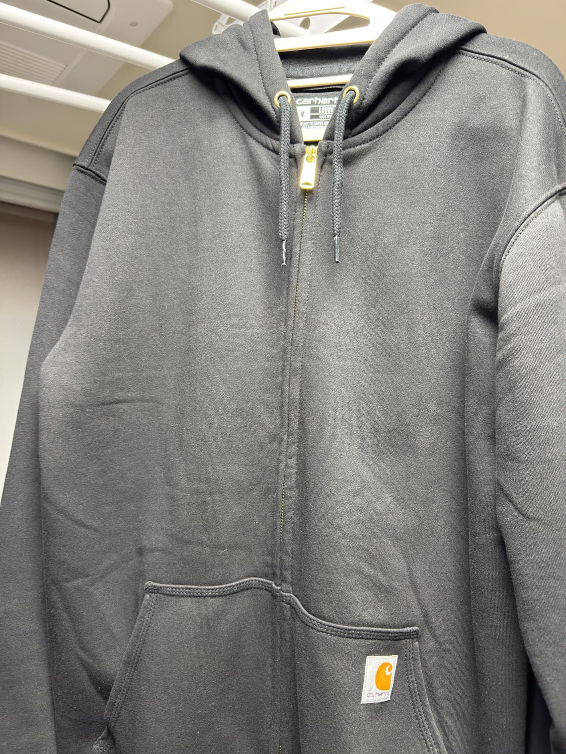 칼하트 루즈 핏 미드웨이트 풀 집 스웻셔츠 블랙 상품이미지7