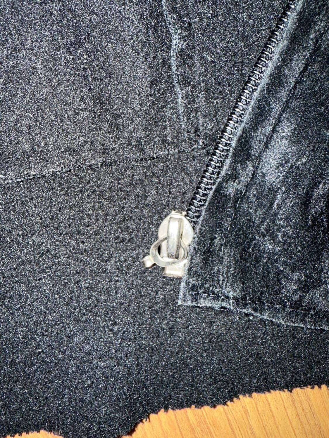 MeiNa fashion 벨벳 퍼 후드 블랙 자켓 락펑크 오네갸루 빈티ㅈ 상품이미지3