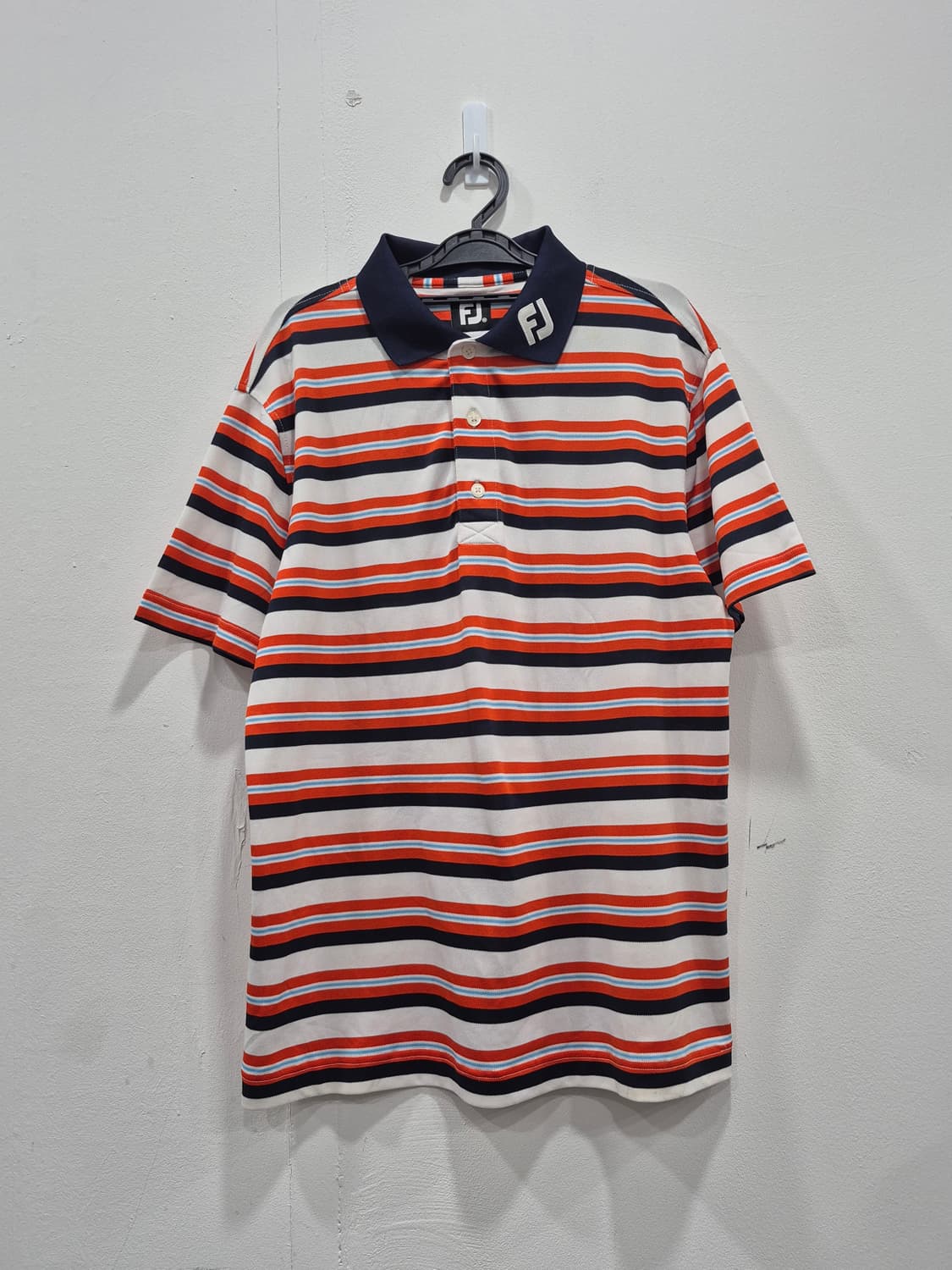 FJ 풋조이 골프 기능성 스트라이프 반팔 카라티 남성 M 상품이미지1