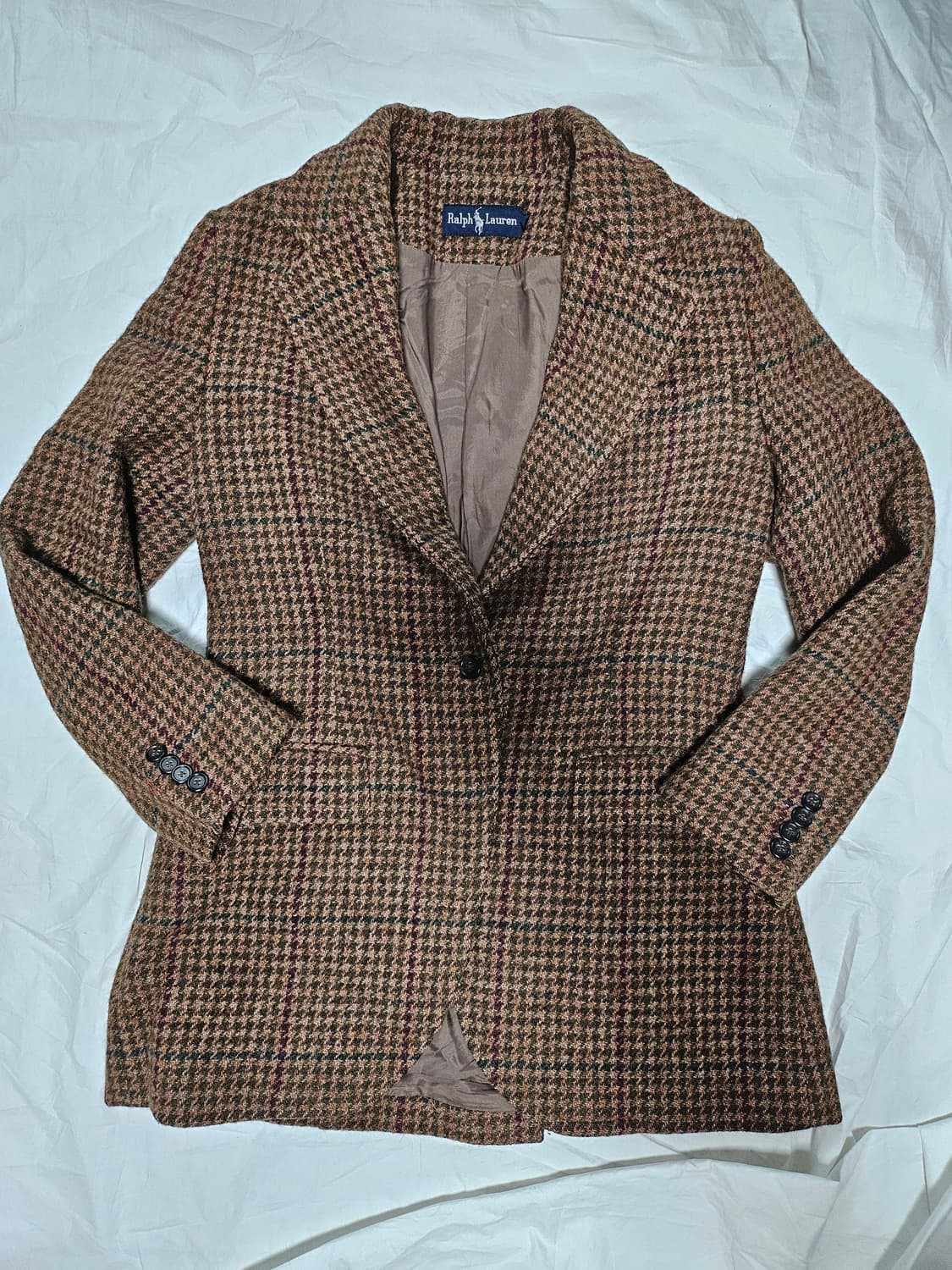 90s 폴로랄프로렌 하운드 투스 트위드 울 자켓 66 상품이미지1