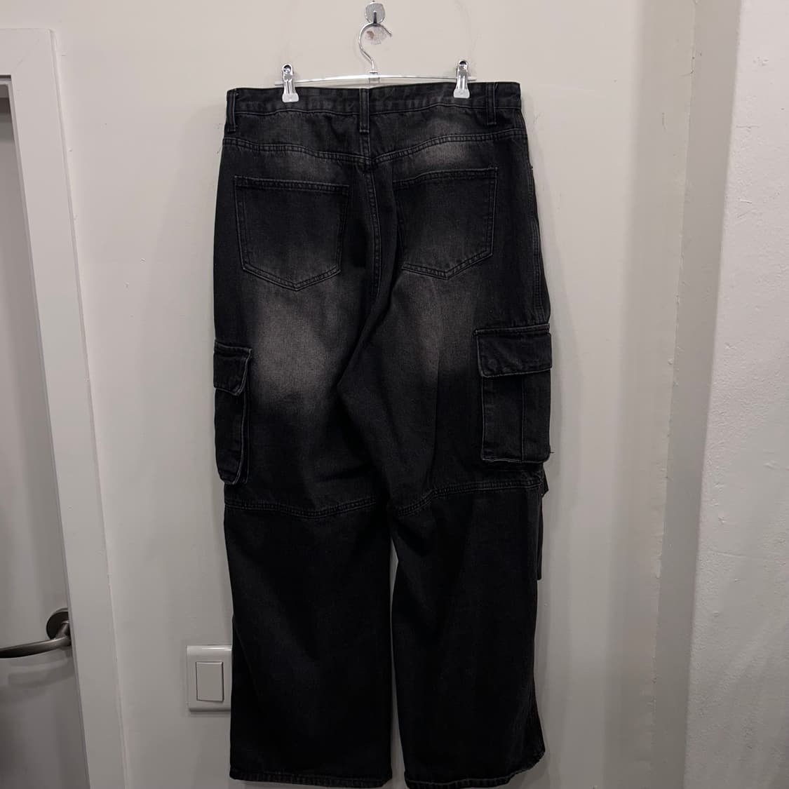 트릴리온 워시드 흑청 집업 자켓 & 카고 와이드팬츠 데님 셋업 상품이미지9