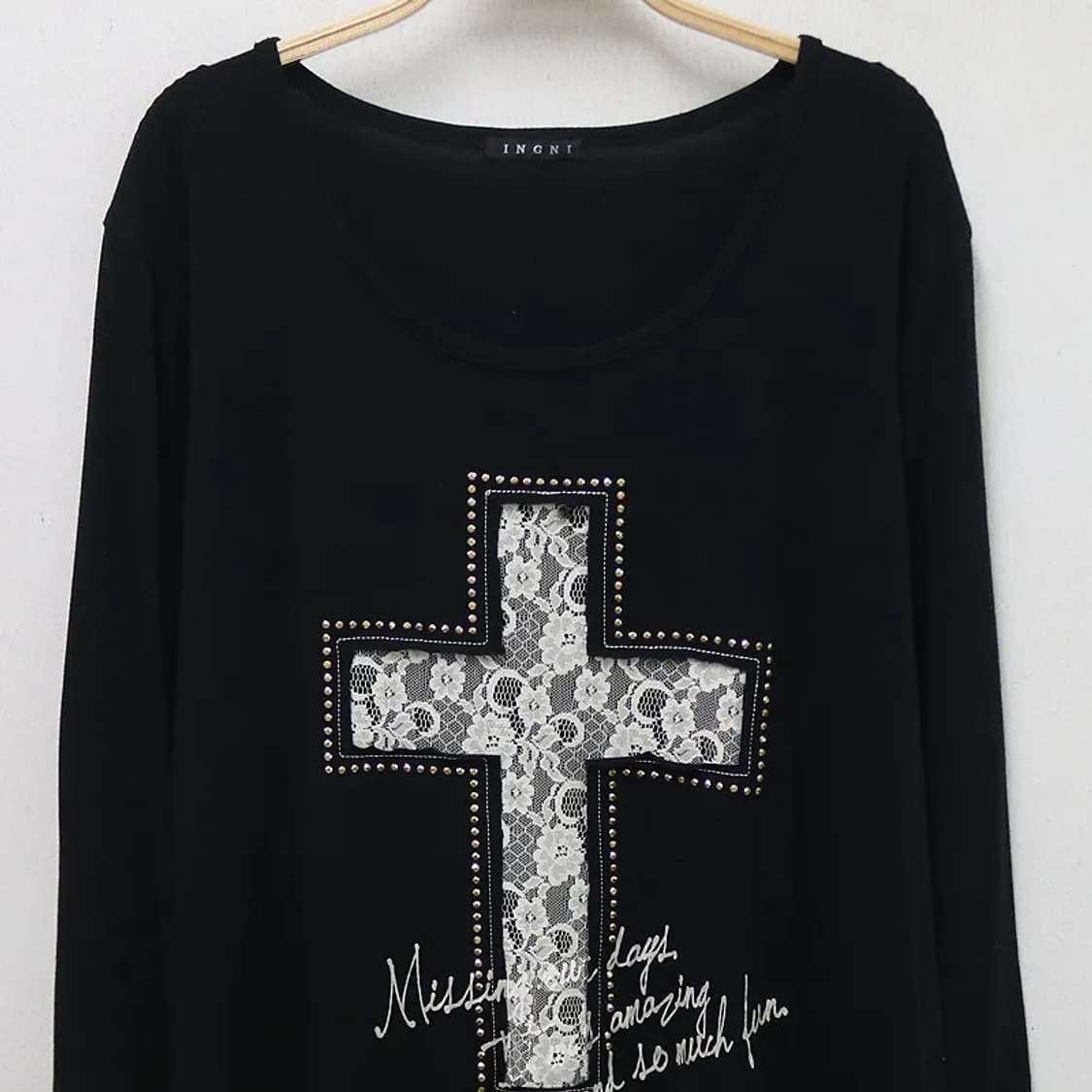 잉그니 고스로리 레이스 크로스 티셔츠 62525 상품이미지3