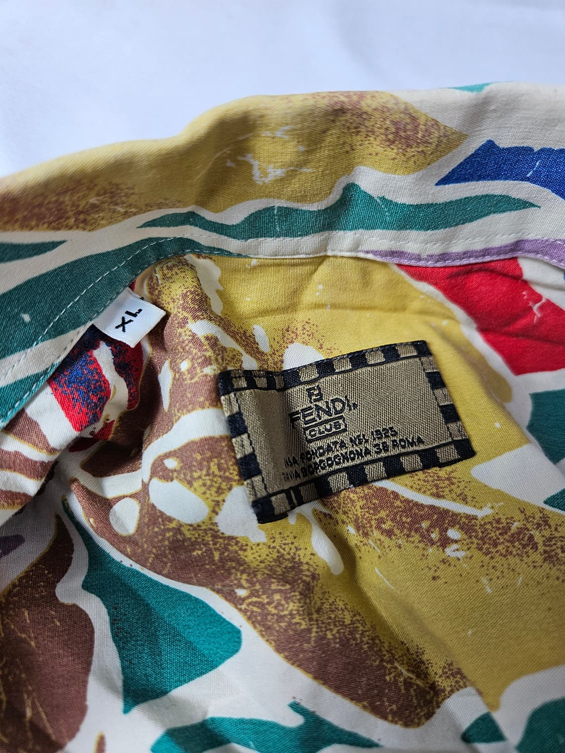 펜디 정품 00s 빈티지 하와이안 반팔셔츠 XL 상품이미지3