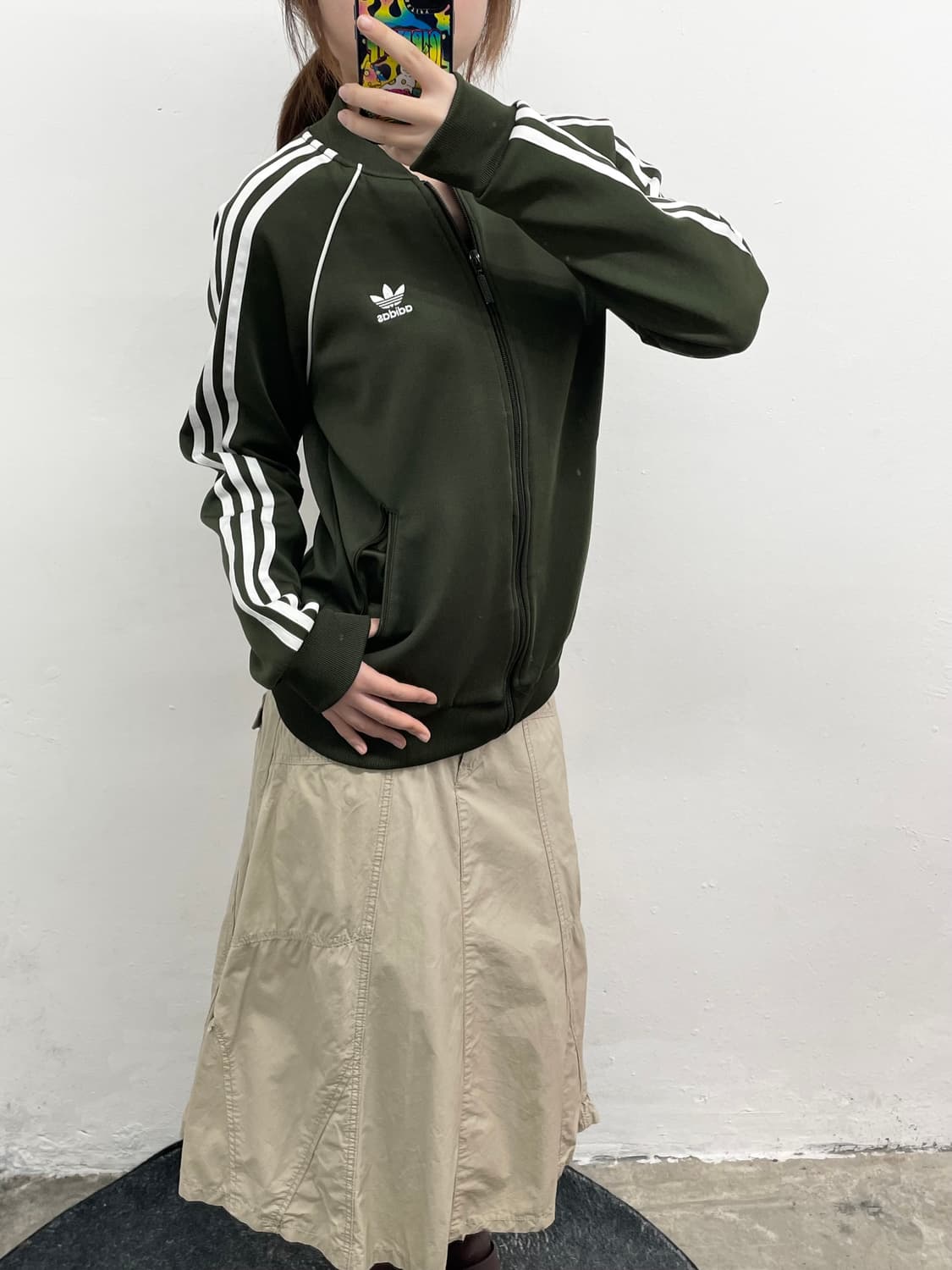 아디다스 파이어버드 카키 트랙탑 상품이미지3