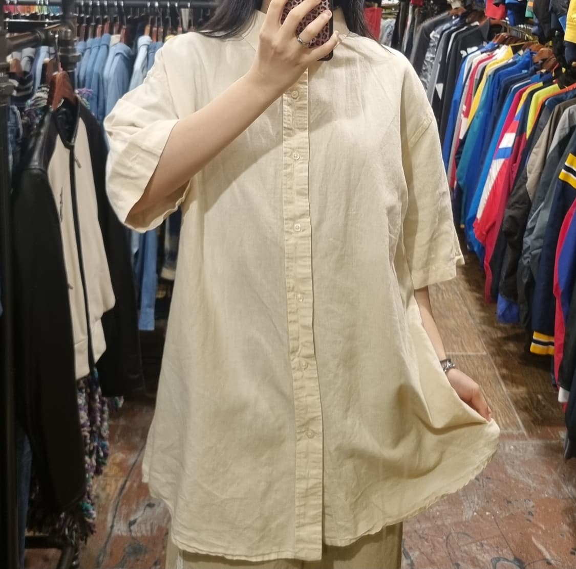 [Hi] 폴로 반팔 셔츠 베이지 상품이미지4