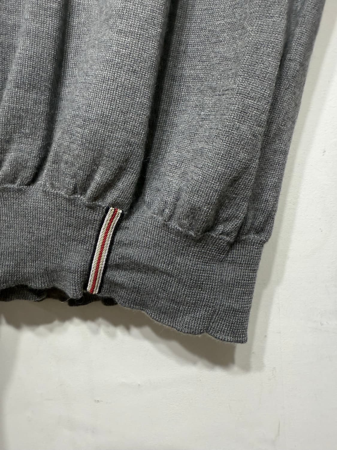 버버리 정품 반집업 메리노울 니트 하프집업 XL 상품이미지6