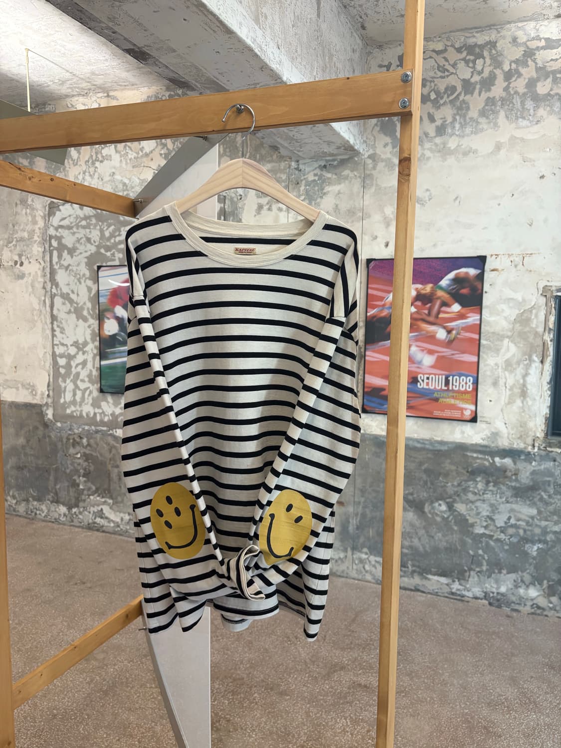 KAPITAL Smile Printing Stripe T Shirt 🙂 상품이미지1