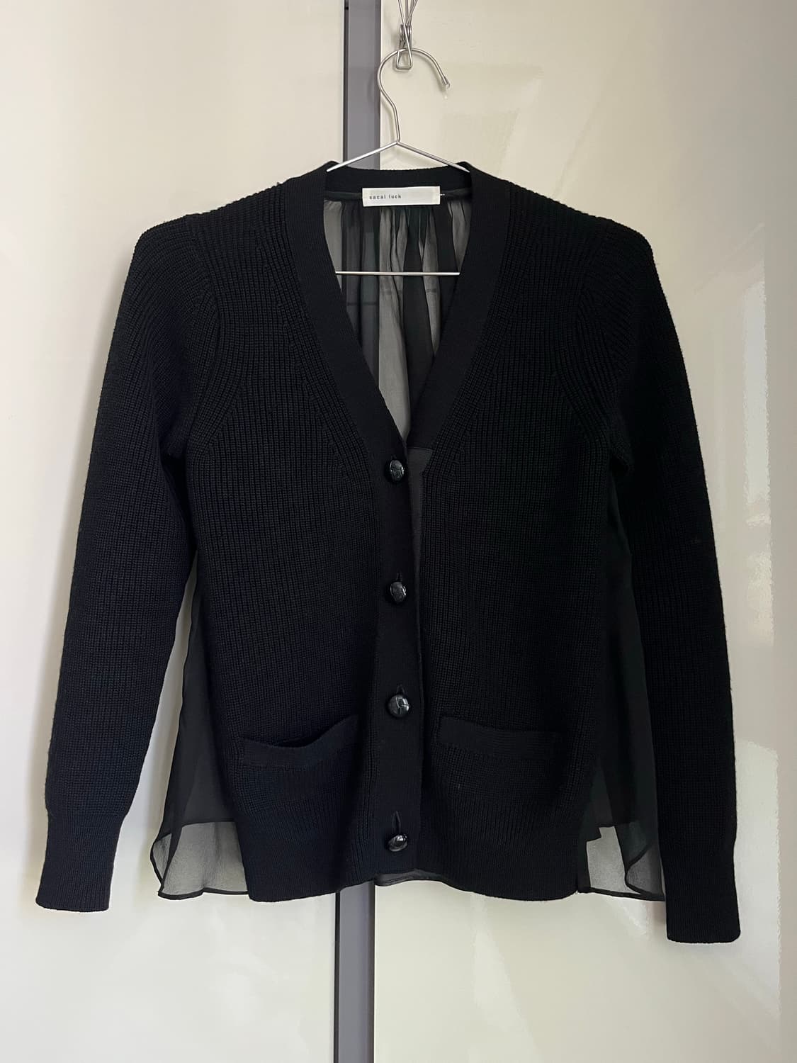 sacai luck 블랙 가디건 상품이미지1