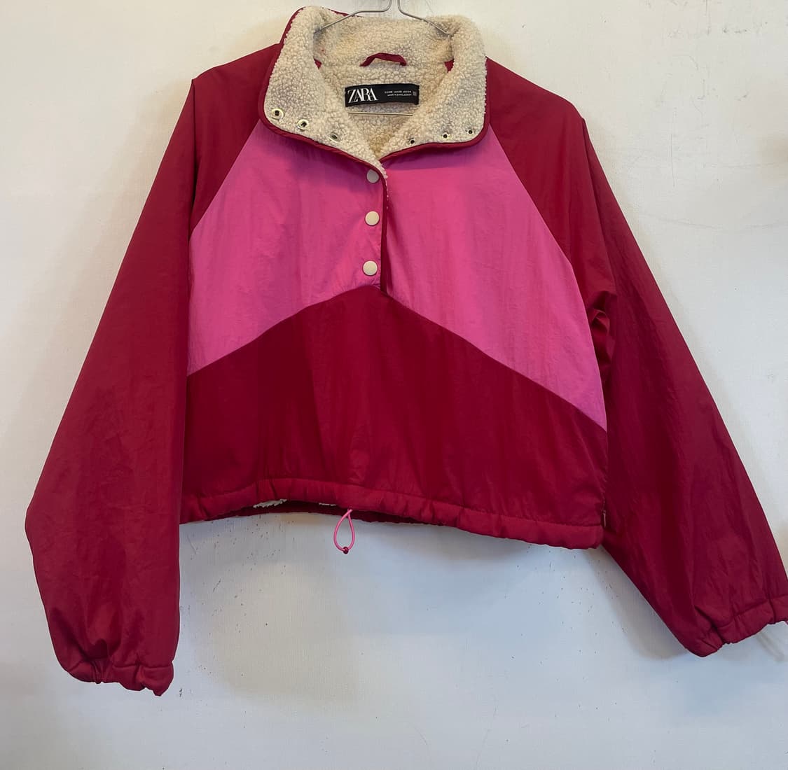 ZARA 자라 양털 안감 아노락 크롭 바람막이:) 상품이미지1