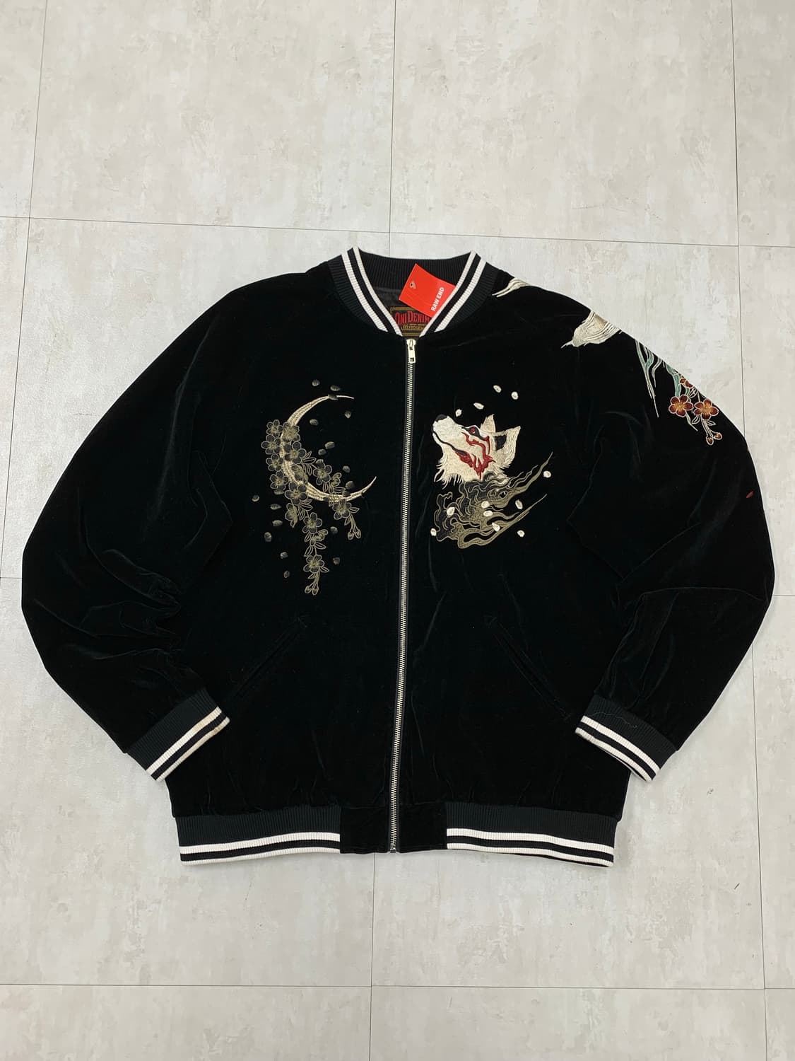 Onidenim 벨벳 자수 스카쟌 #235 상품이미지3