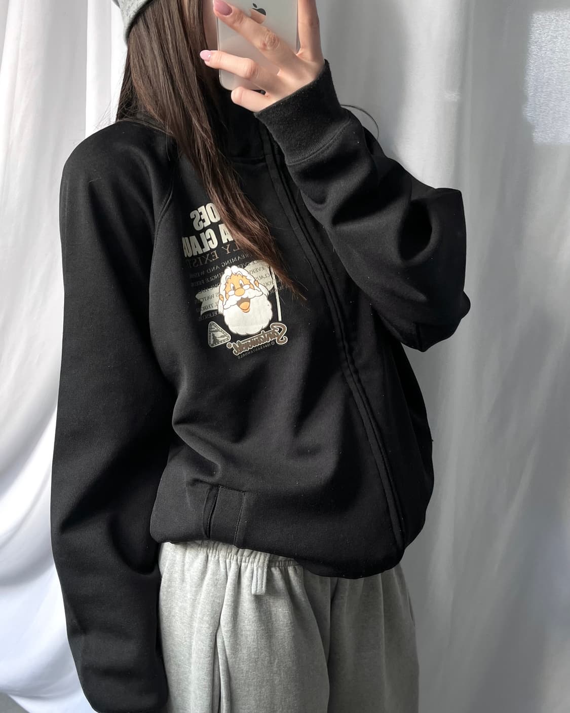 90‘s Captain Santa 캡틴산타 산타클로스로고 블랙컬러 트랙탑 상품이미지8