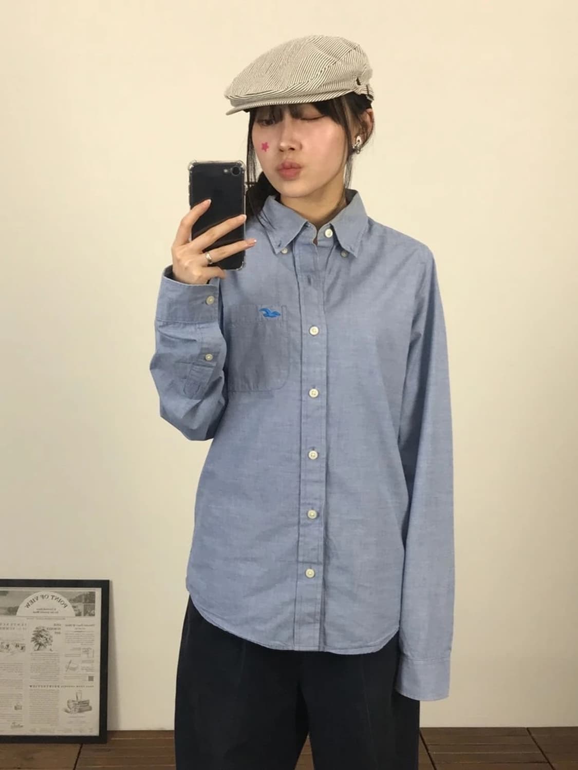Hollister Light Blue Oxford Shirt 상품이미지2