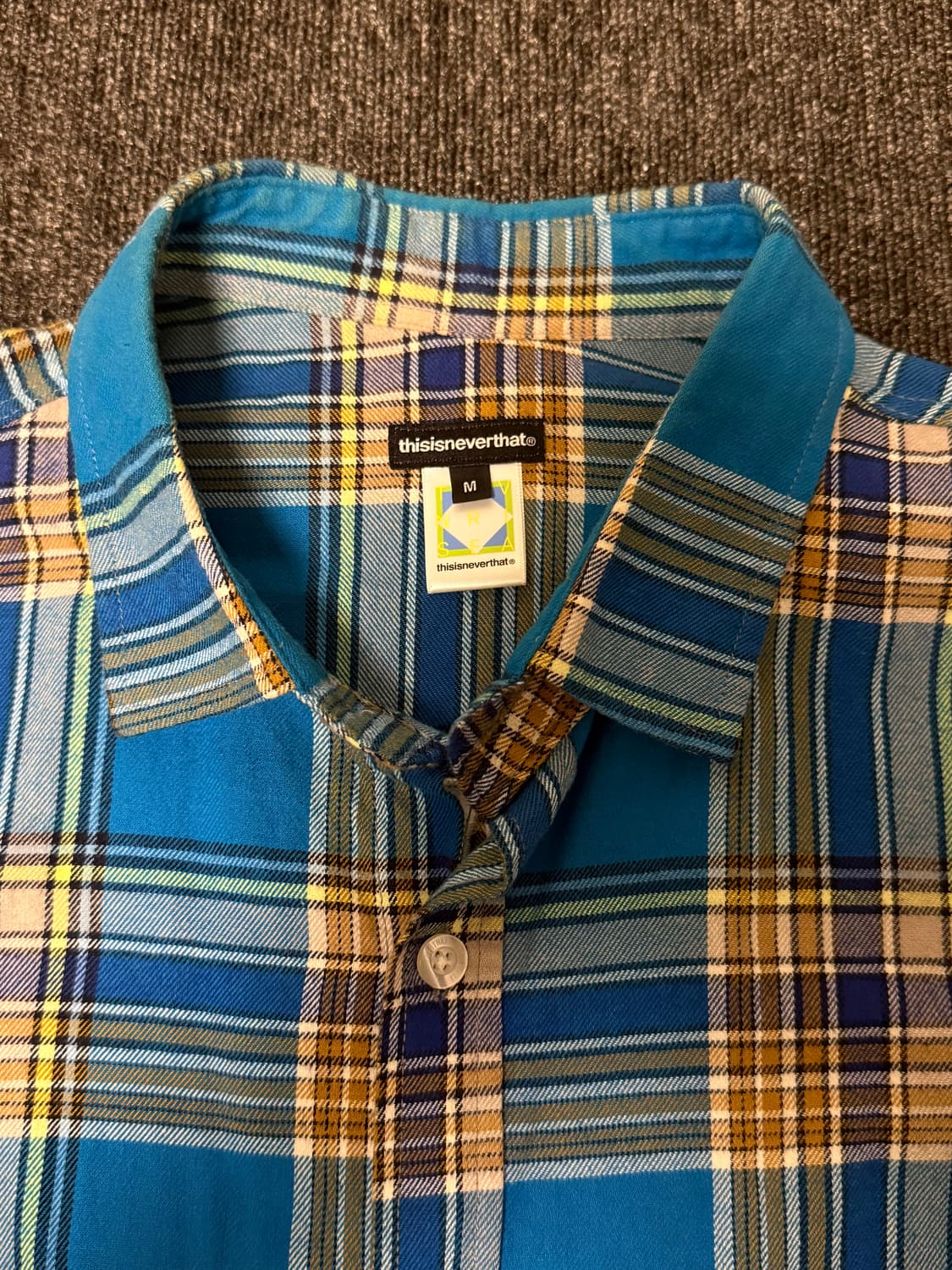 [M] 디스이즈네버댓 체크 셔츠 블루 상품이미지3