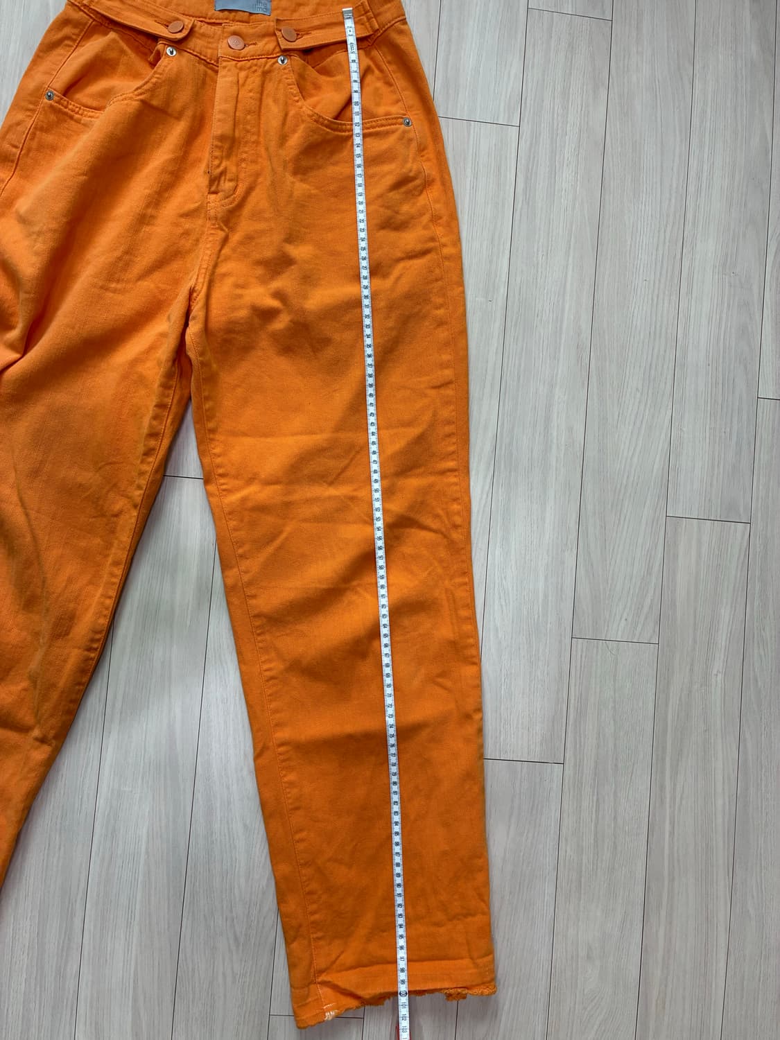 [더일마] 오렌지 어드저스터블 데님 진 (26-28인치 조절 가능) 상품이미지8